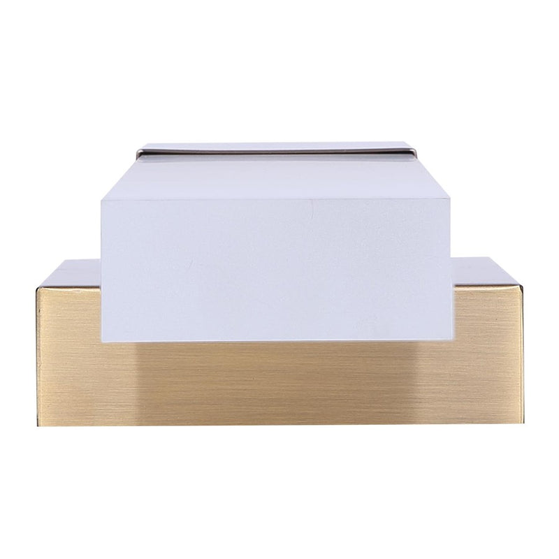 Canarm Farrow 4.75in 1-Light LED Wall Sconce | Modern Gold Metal | Bathroom & Hallway Accent | 4.75 x 2.75 x 13.63 in | Model LVL291A01GD