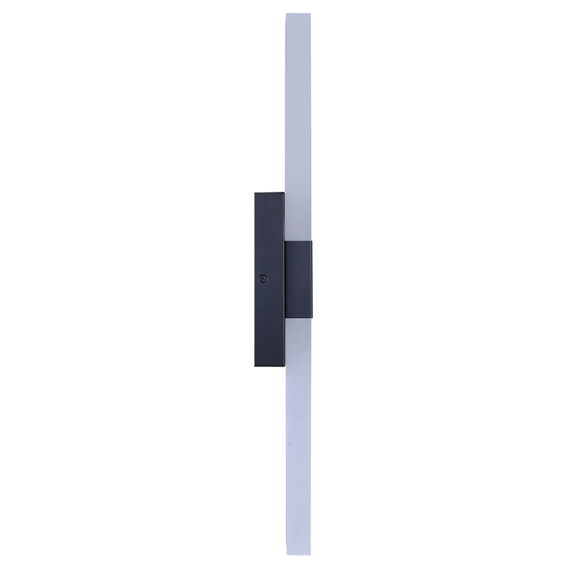 Canarm Farrow 25.25in 2-Light LED Vanity Light | Modern Matte Black Metal | Bathroom & Powder Room | 4.75 x 2.38 x 25.25 in | Model LVL291A02BK