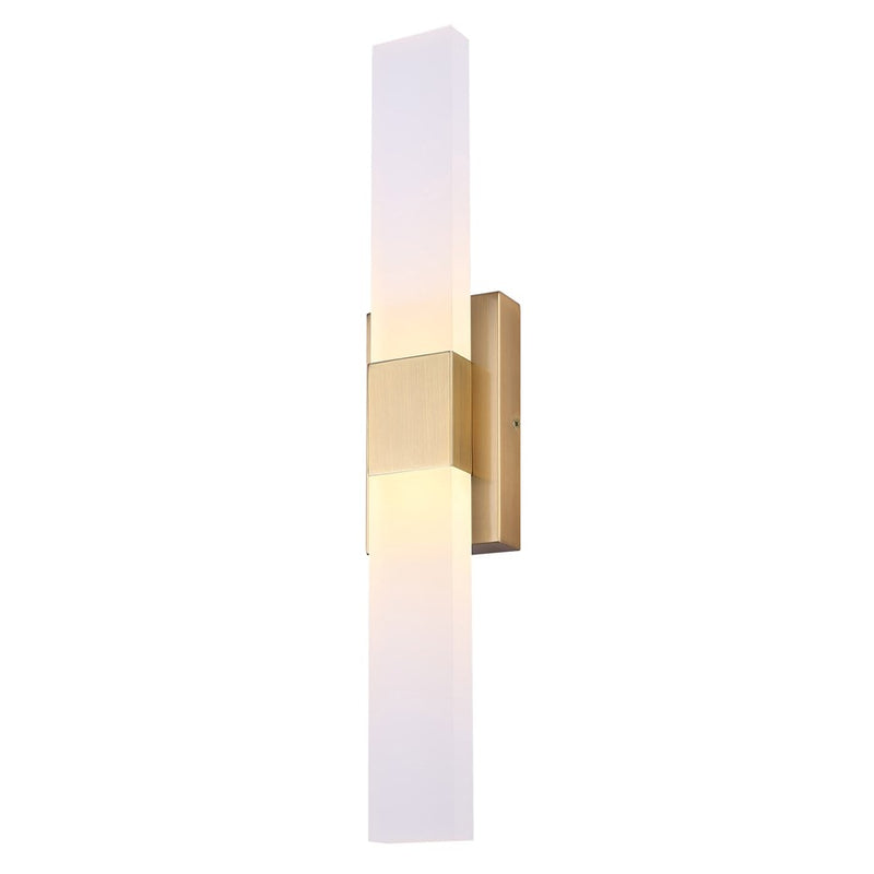 Canarm Farrow 24.88in 2-Light LED Vanity Light | Modern Gold Metal | Bathroom & Powder Room | 4.75 x 2.75 x 24.88 in | Model LVL291A02GD