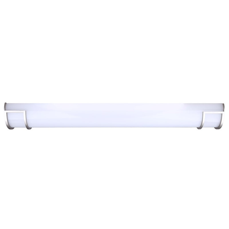Canarm Madison 36.75in 1-Light LED Bathroom Vanity | Modern Brushed Nickel and Frosted Acrylic | Bathroom Grooming & Makeup | Model LVL328A36BN