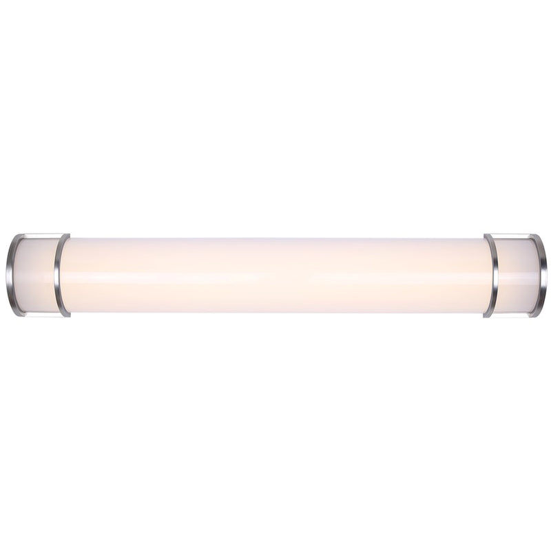 Canarm Madison 36.75in 1-Light LED Bathroom Vanity | Modern Brushed Nickel and Frosted Acrylic | Bathroom Grooming & Makeup | Model LVL328A36BN