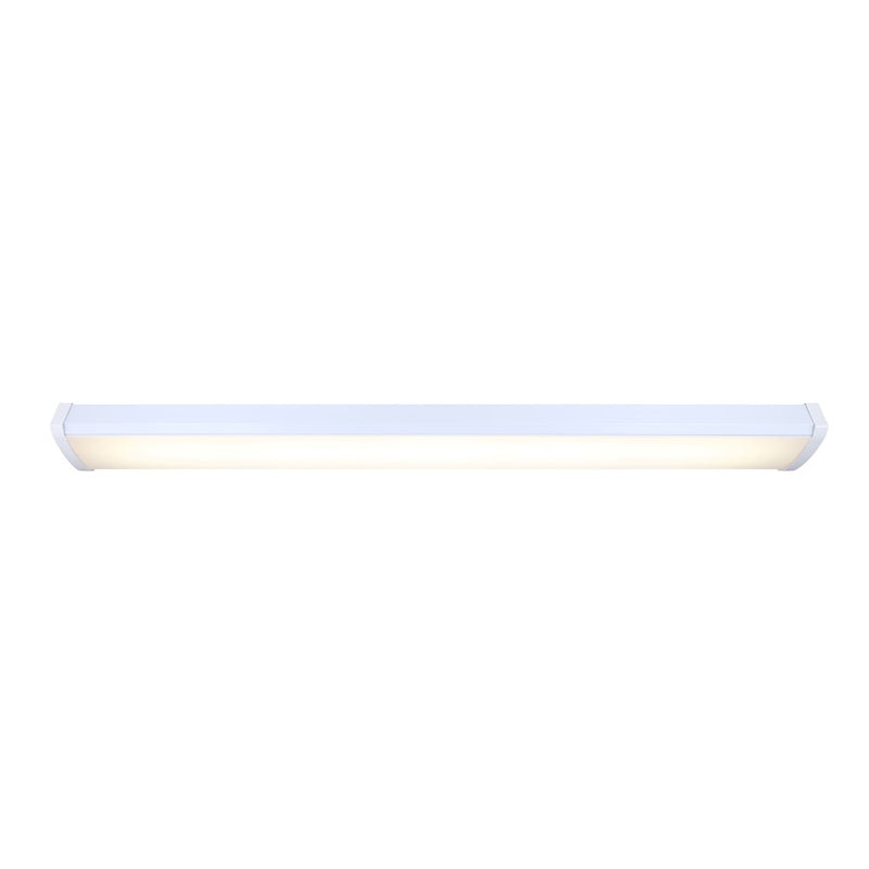 Canarm Madison 46in LED Utility Light | White Acrylic Flush Mount | Workshop & Garage | 2850 Lumens, 3CCT | Model LW48A40
