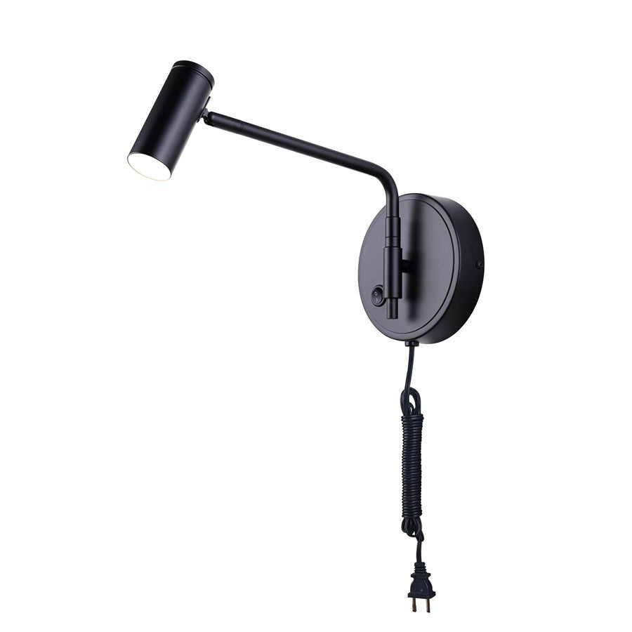 Canarm Teo 1 Light LED 6" Sconce, Black