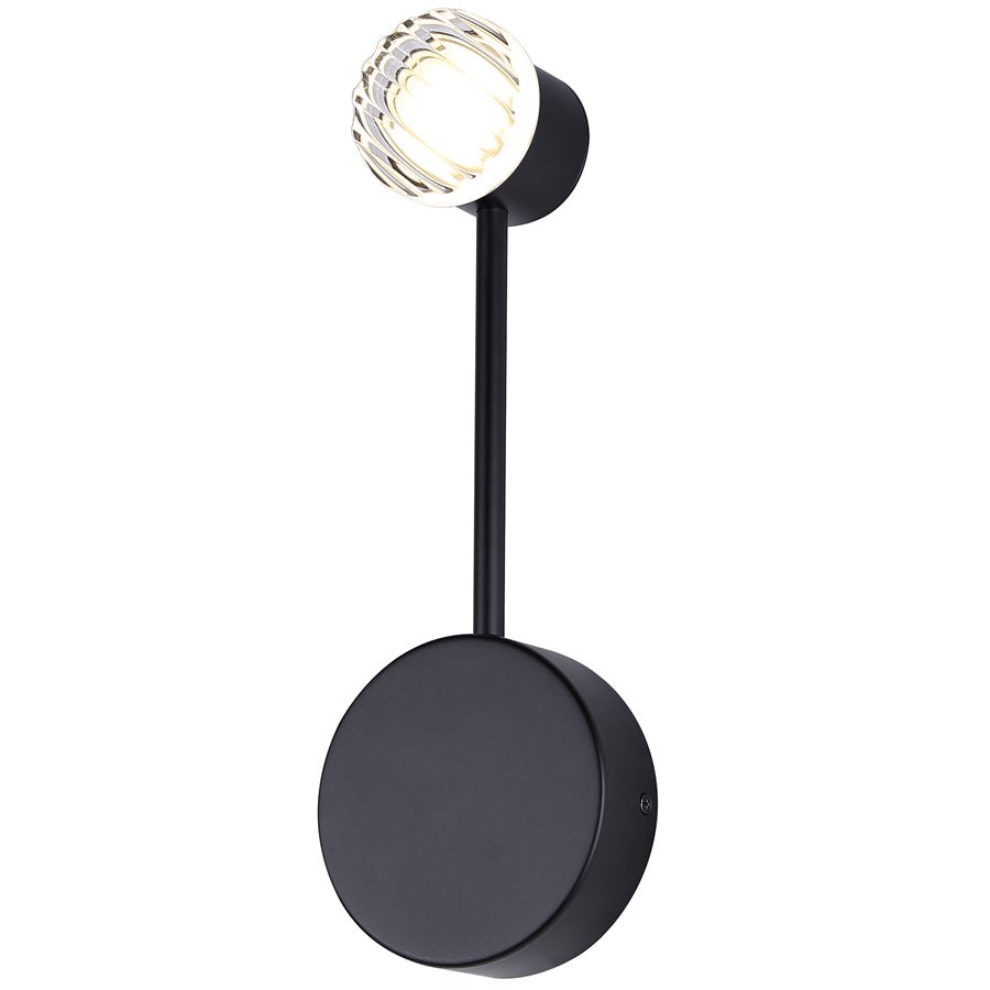 Canarm Vanya 1 Light Sconce, Black