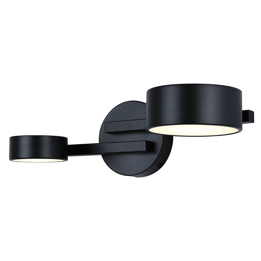 Canarm Montgomery 2 Light Sconce, Black - LWF315A02BK