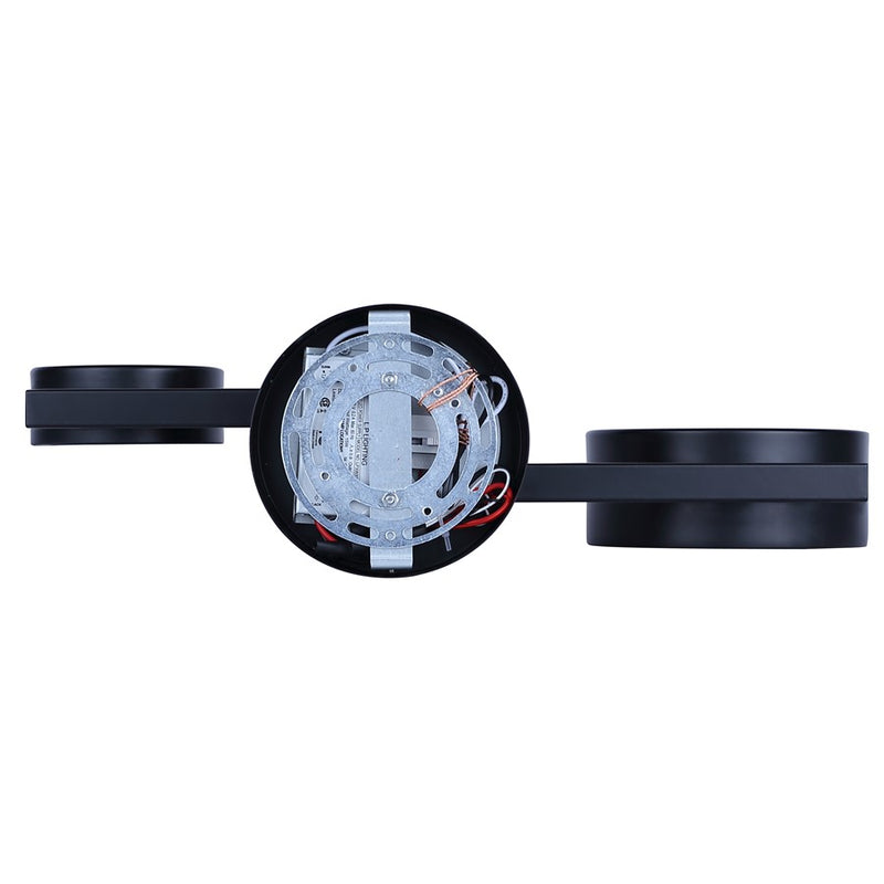 Canarm Montgomery 17.5in 2-Light LED Sconce | Modern Matte Black and Acrylic | Bathroom Vanity & Hallway | 17.5 x 8.12 x 5.12 in | Model LWF315A02BK