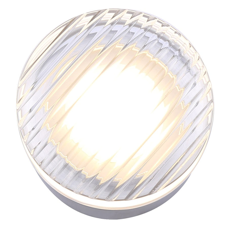 Canarm Benni 5in 1-Light Wall Sconce | Modern Brushed Nickel and Acrylic | Hallway & Bathroom | 5 x 5 x 3 in | Model LWL297A05BN