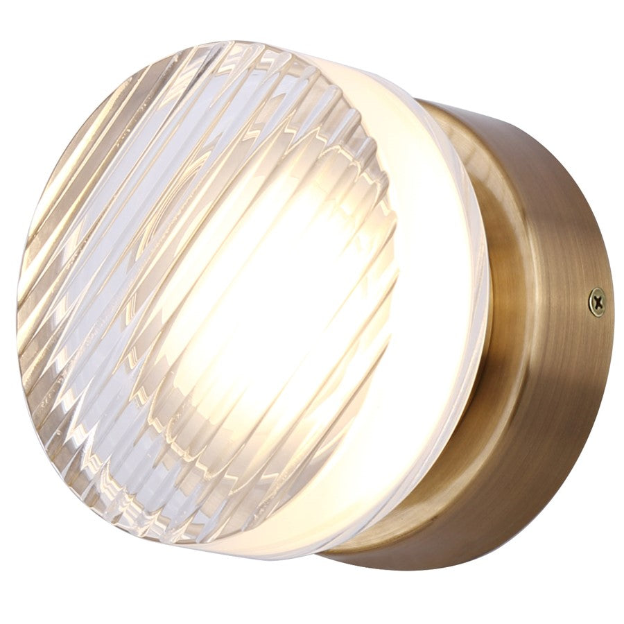 Canarm Benni 1 Light Wall Light, Gold/Acrylic - LWL297A05GD