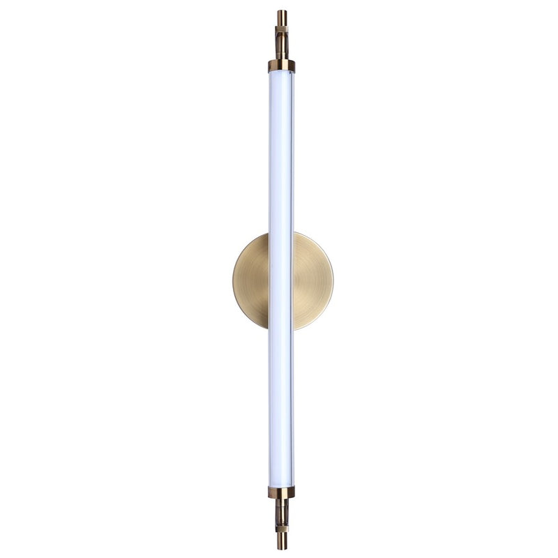 Canarm Keaton 25in 1-Light LED Wall Sconce | Matte Black and Gold Acrylic Shade | Bedroom & Hallway Accent Light | Model LWL319A25GD