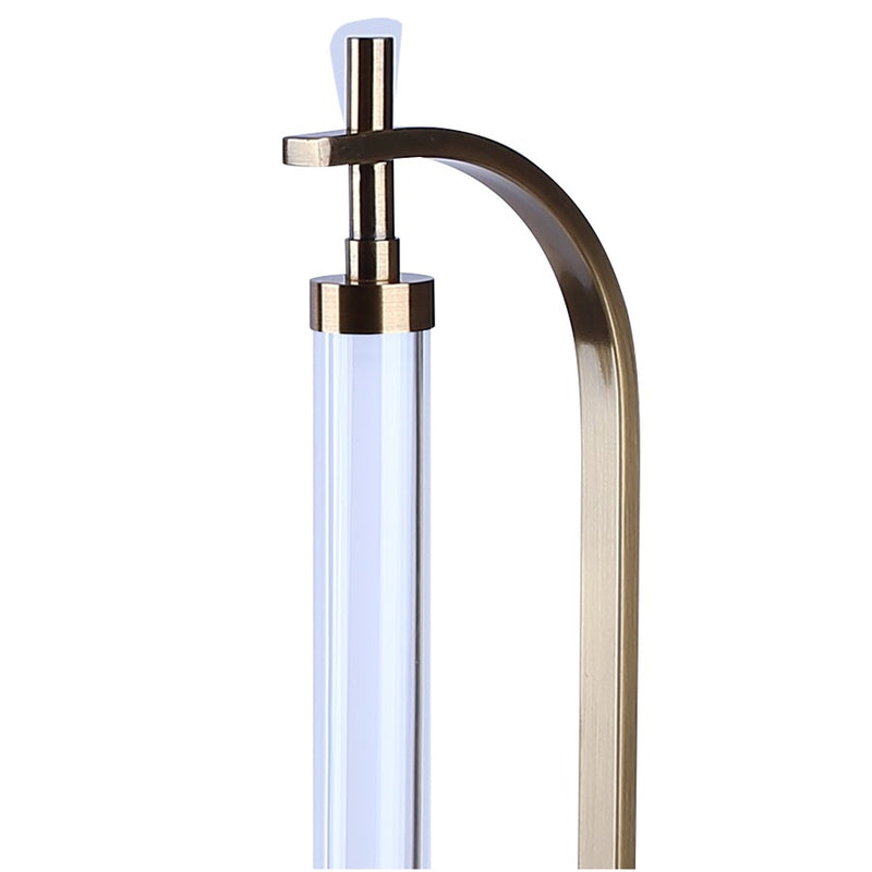 Canarm Keaton 25in 1-Light LED Wall Sconce | Matte Black and Gold Acrylic Shade | Bedroom & Hallway Accent Light | Model LWL319A25GD