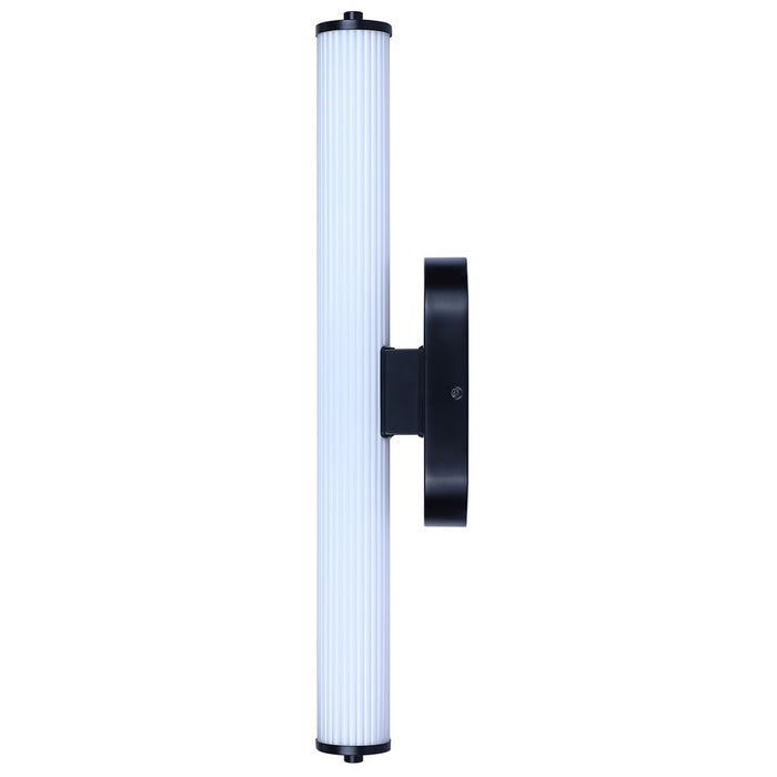 Canarm Ozzy 1 Light Sconce, Black/Glossy White