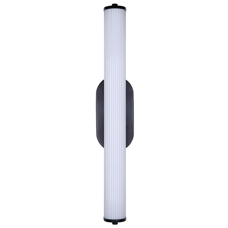 Canarm Ozzy 1 Light Sconce, Black/Glossy White