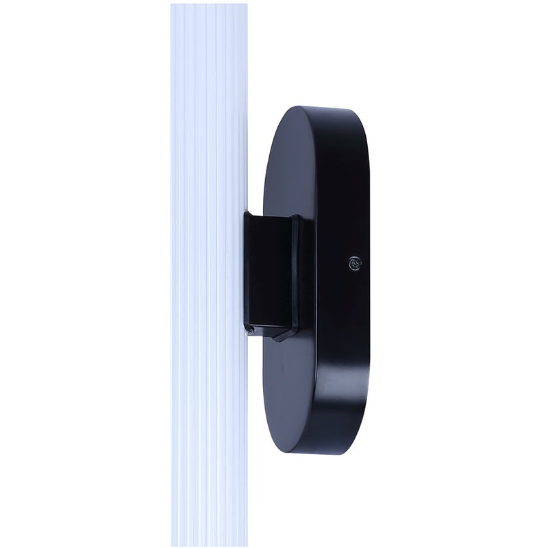 Canarm Ozzy 1 Light Sconce, Black/Glossy White