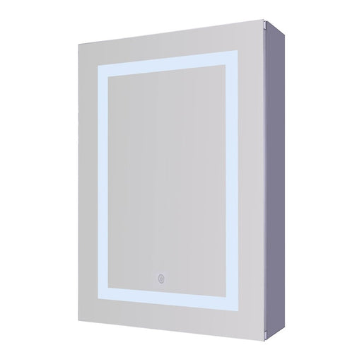 Canarm 16in Round Medicine Cabinet | Matte Glass Finish | Bathroom Storage & Vanity Mirror | 16 x 16 x 4.5 in, Recessed Mount | Model MC102A1624RN