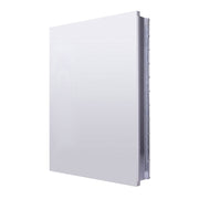 Canarm 16in Round Medicine Cabinet | Matte Glass White Finish | Bathroom Storage & Vanity Mirror | Model MC102A1624RNW