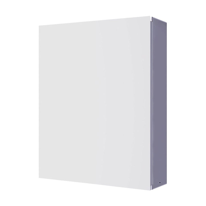 Canarm 20in Round Medicine Cabinet | Matte Glass White Finish | Bathroom Storage & Vanity Mirror | Model MC105A2028WNW