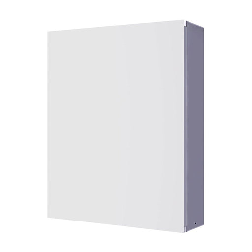 Canarm 20in Round Medicine Cabinet | Matte Glass White Finish | Bathroom Storage & Vanity Mirror | Model MC105A2028WNW