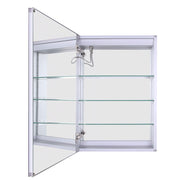 Canarm 20in Round Medicine Cabinet | Matte Glass Finish | Bathroom Storage & Vanity Mirror | 20 x 20 x 4.5 in, Recessed Mount | Model MC106A2028RN