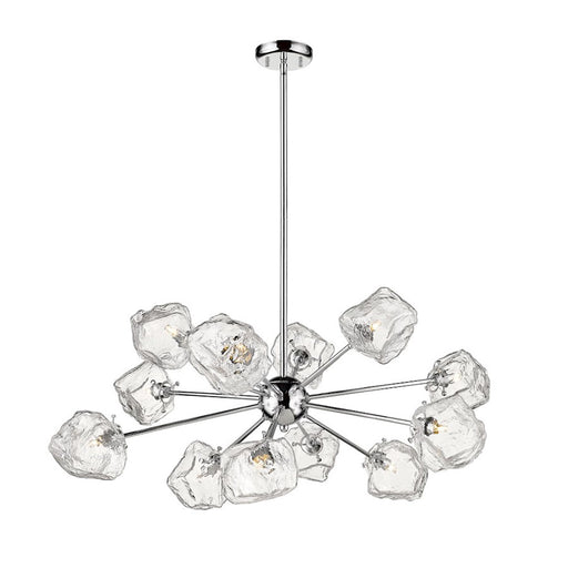 Canarm Rockport 25in 12-Light Chandelier | Chrome Metal | Dining Room & Grand Entryway | 35 x 35 x 25 in | Model P0488-12CH