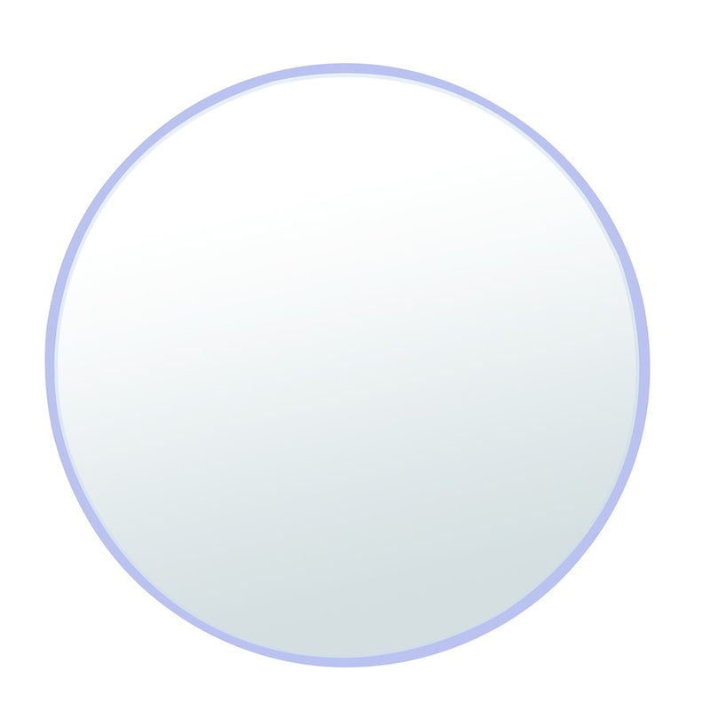 Canarm 32in Brushed Nickel Decor Mirror | Modern Metal Frame | Entryway & Bathroom Wall Mirror | 33 x 1 in | Model R1BN32
