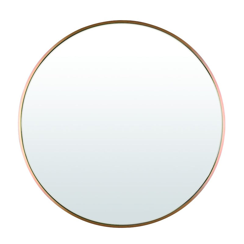 Canarm 32in Gold Decor Mirror | Modern Metal Frame | Entryway & Bathroom Wall Mirror | 33 x 1 in | Model R1GD32