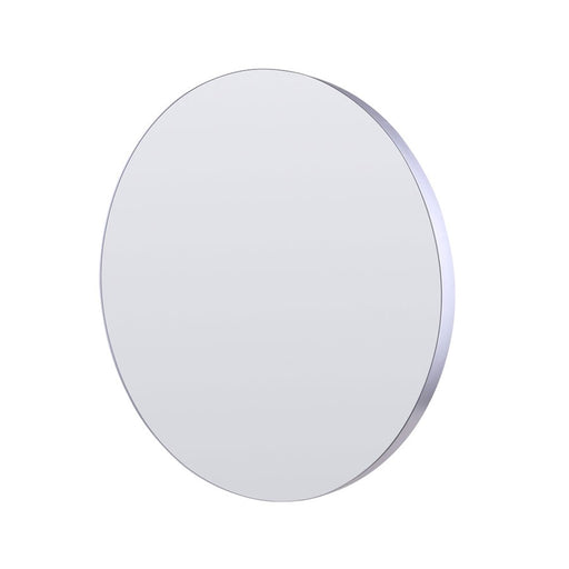 Canarm Carson 32in Round Wall Mirror | Brushed Nickel Metal Frame | Bathroom & Entryway | 32 x 2 in | Model R7BN32