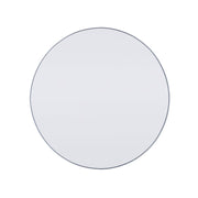 Canarm Carson 32in Round Wall Mirror | Brushed Nickel Metal Frame | Bathroom & Entryway | 32 x 2 in | Model R7BN32