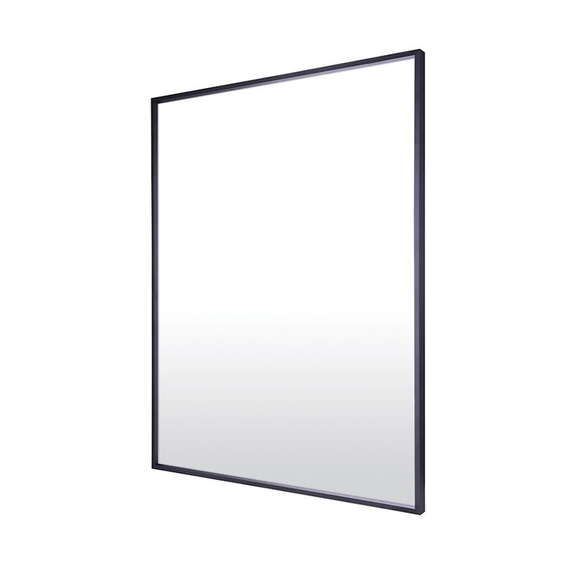 Canarm 24in Black Decor Mirror | Rectangular Metal Frame | Entryway & Bathroom Accent | 24.75 x 1 x 32.75 in | Model RT1MBK2432
