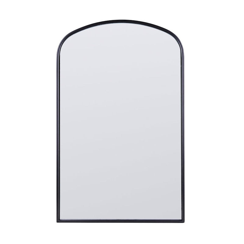 Canarm Gilly 20in Arched Wall Mirror | Matte Black Metal Frame | Entryway & Bathroom Accent | 20 x 2 x 32 in, Vertical Mount | Model RT21MBK2032