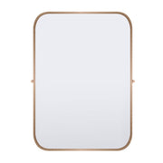 Canarm Cain 20in Round Wall Mirror | Gold Metal Frame | Bathroom & Entryway Accent | 20 x 4 x 23 in | Model RT31GD2023