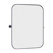 Canarm Cain 20in Round Wall Mirror | Matte Black Metal Frame | Bathroom & Entryway Accent | 20 x 4 x 23 in | Model RT31MBK2023