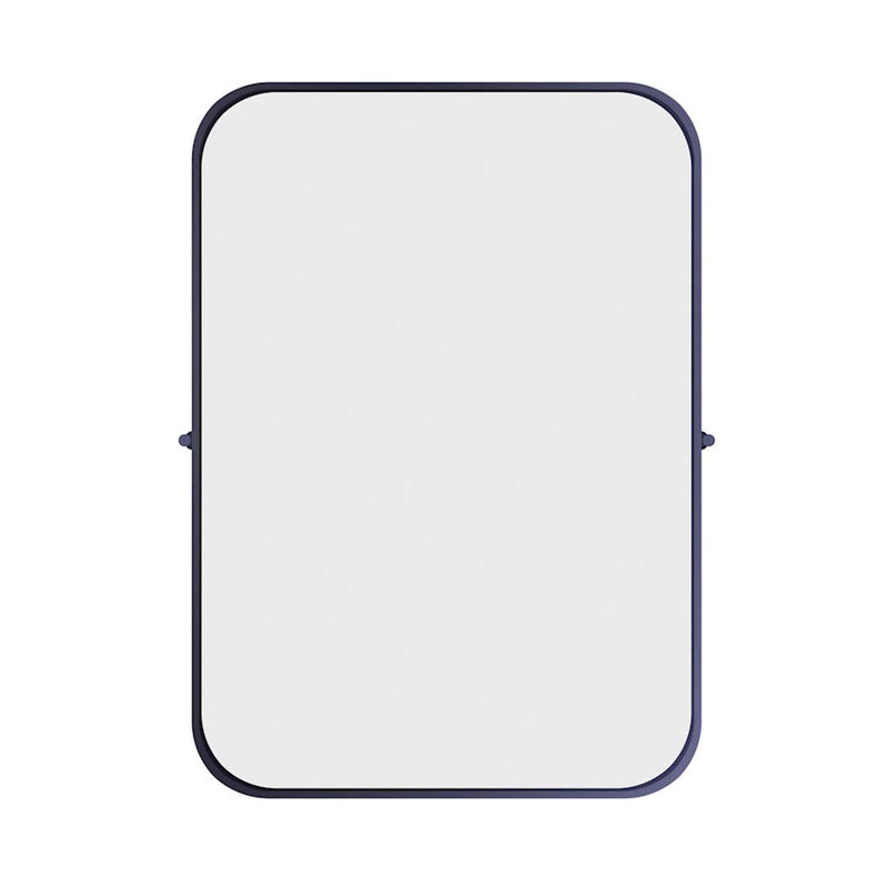 Canarm Cain 20in Round Wall Mirror | Matte Black Metal Frame | Bathroom & Entryway Accent | 20 x 4 x 23 in | Model RT31MBK2023