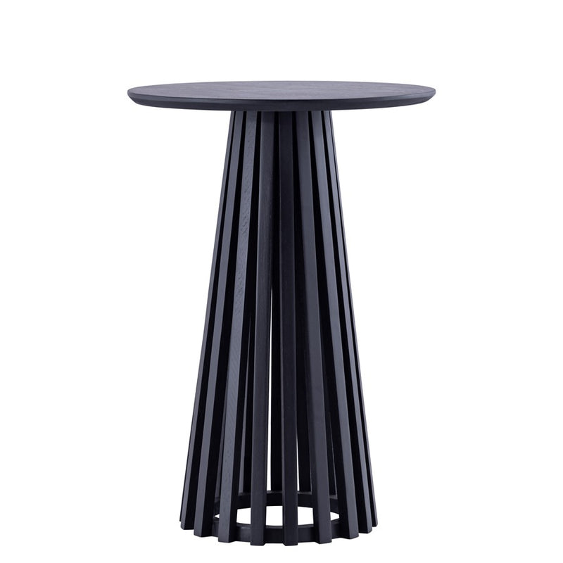 Canarm Lenan 15in Black Coffee Table | Solid Wood Open Slat | Living Room & Bedroom Accent | 15.75 x 15.75 x 22.75 in | Model SC-103