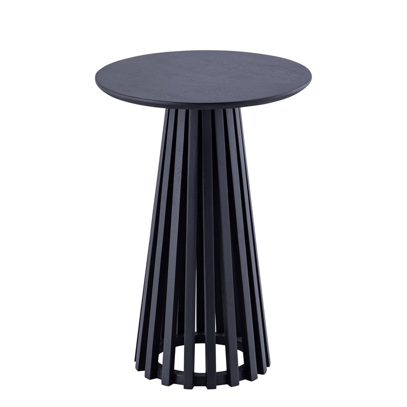Canarm Lenan 15in Black Coffee Table | Solid Wood Open Slat | Living Room & Bedroom Accent | 15.75 x 15.75 x 22.75 in | Model SC-103
