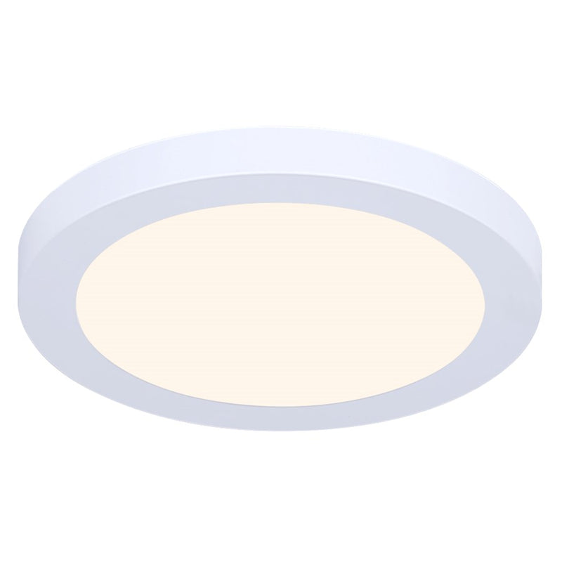 Canarm Madison 7in 1-Light Flush Mount | White Dimmable LED | Hallway & Closet | 7.01 x 7.01 x 0.67 in | Model SMD712WH