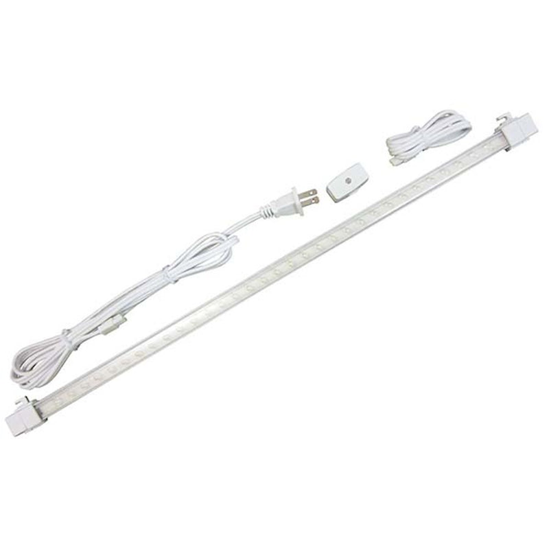 Canarm 20in LED Undercabinet Light | White Steel & Plastic | Kitchen Task Lighting | 20 x 0.78 x 0.8 in | Model SWLED-20-WHT-C
