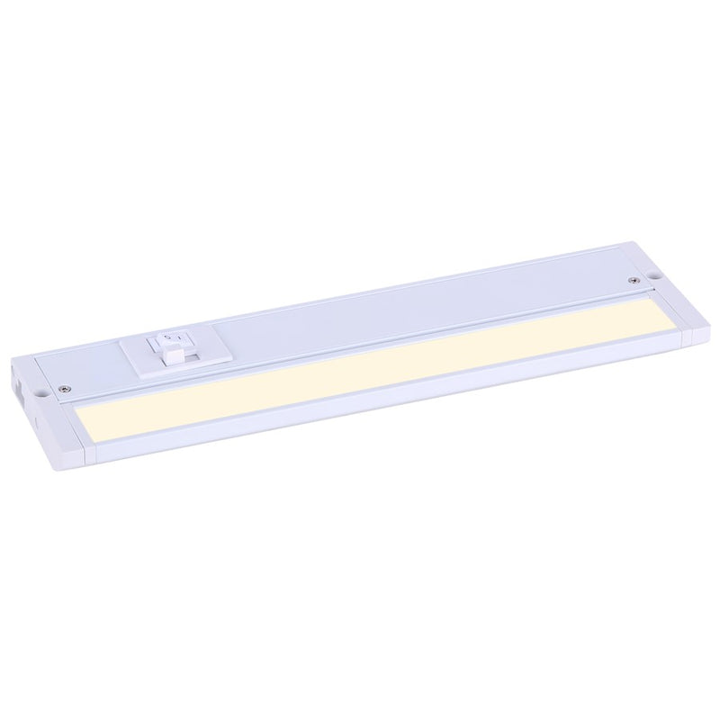 Canarm UCL 10in LED Undercabinet Light | Matte White Finish | Kitchen & Workspace Task Light | 10 x 3 x 44259 in | Model UCL-54-10WH