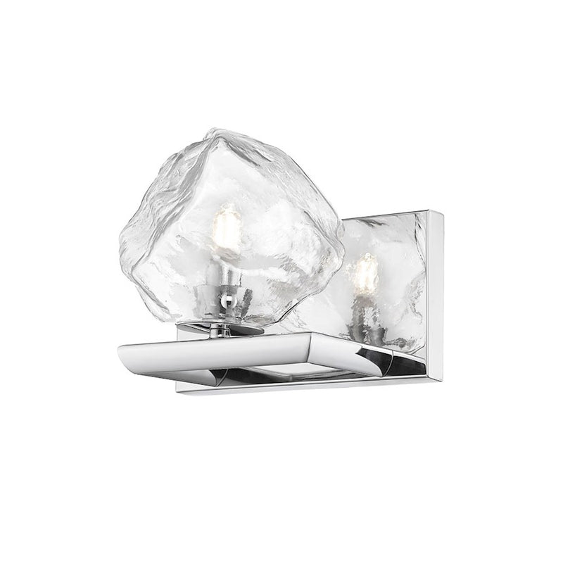Canarm Rockport 1-Light Vanity Light | Chrome Finish | Bathroom & Powder Room | 8 x 8 x 7 in | Model W0488-01CH