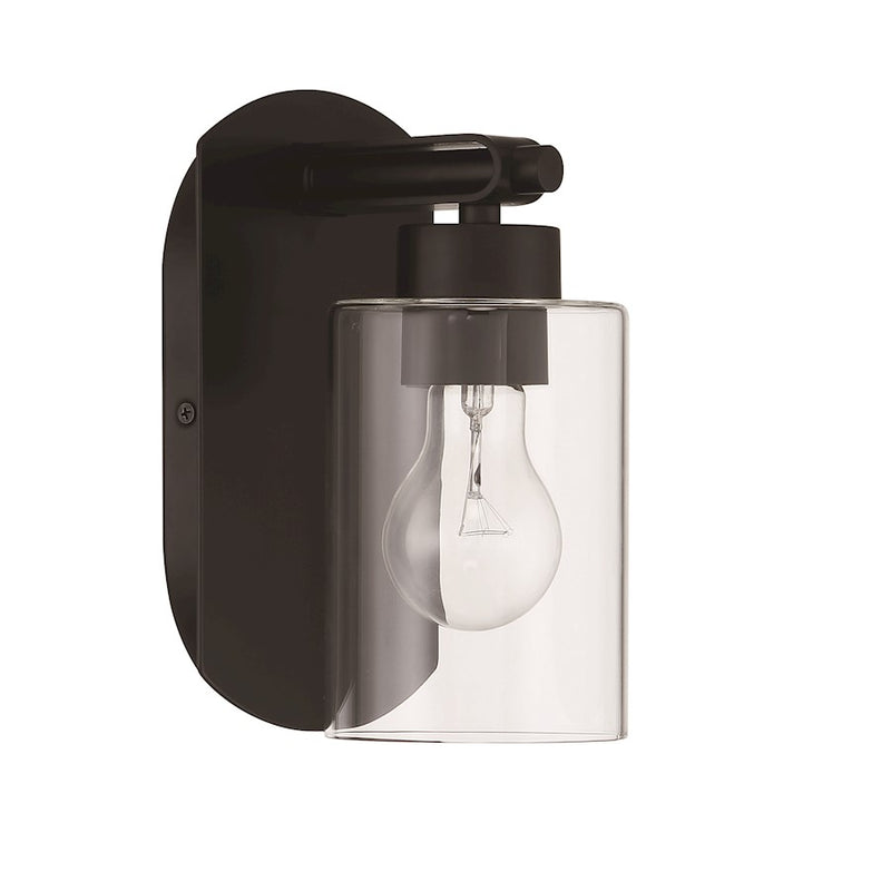 Craftmade Hendrix 1 Light Wall Sconce, Satin Brass/Clear