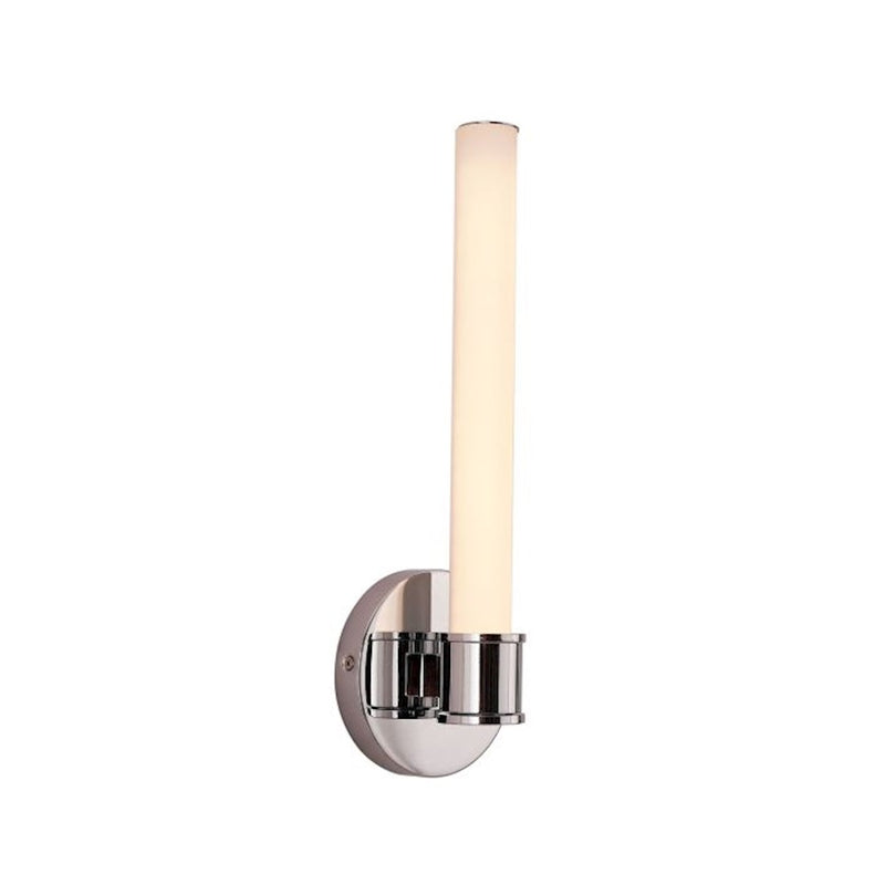 Craftmade Alina 1 Light LED Wall Sconce, Chrome/White Opal