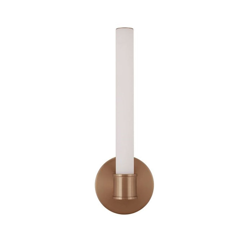Craftmade Alina 1 Light LED Wall Sconce, Brass/White Opal