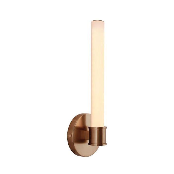 Craftmade Alina 1 Light LED Wall Sconce, Brass/White Opal