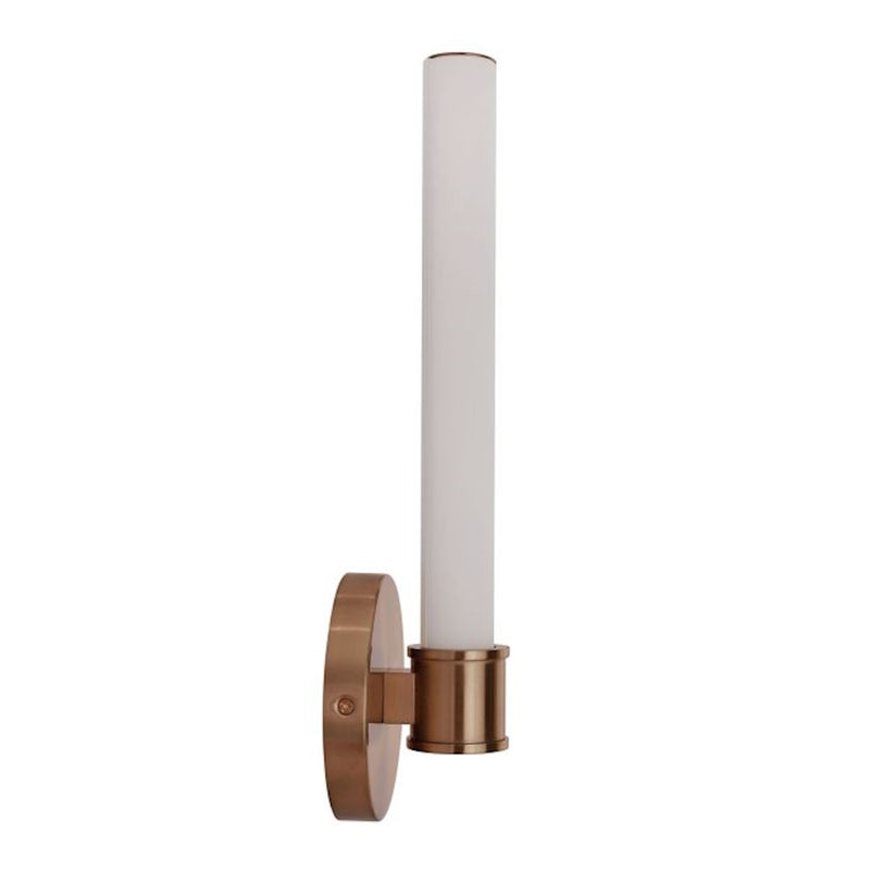 Craftmade Alina 1 Light LED Wall Sconce, Brass/White Opal