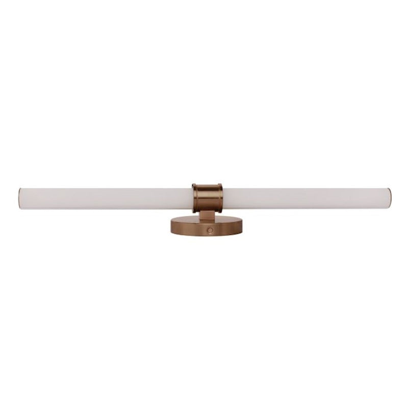Craftmade Alina 1 Light LED Vanity, Brass/White Opal