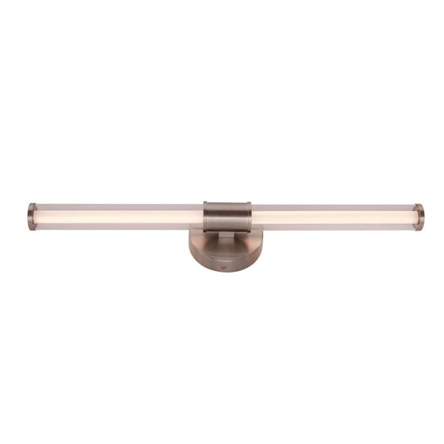 Craftmade Contrast 1 Light LED Vanity, Nickel/Clear/Frosted - 20224BNK-LED