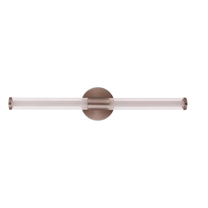 Craftmade Contrast 1 Light LED Vanity, Nickel/Clear/Frosted