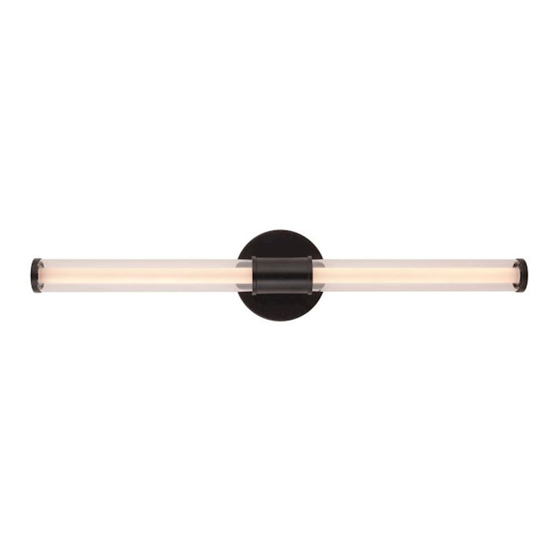 Craftmade Contrast 1 Light LED Vanity, Black/Clear/Frosted