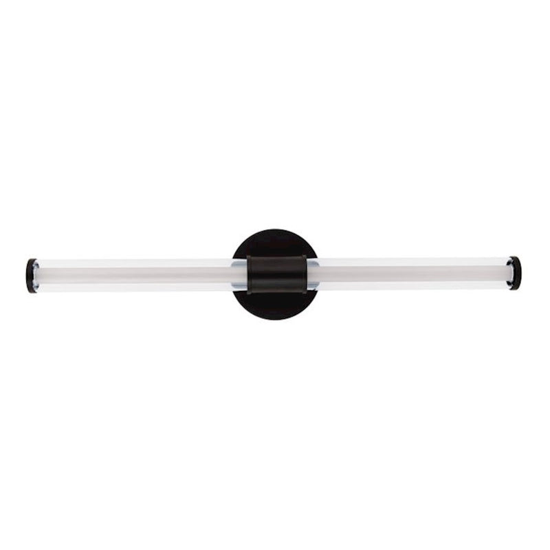 Craftmade Contrast 1 Light LED Vanity, Black/Clear/Frosted