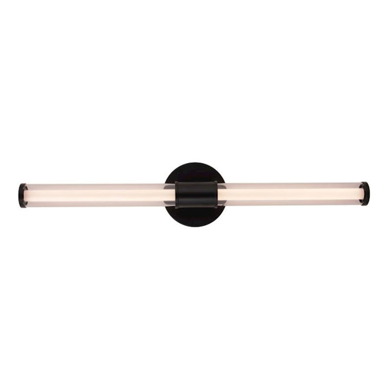 Craftmade Contrast 1 Light LED Vanity, Black/Clear/Frosted