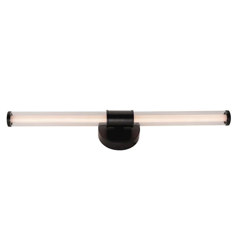 Craftmade Contrast 1 Light LED Vanity, Black/Clear/Frosted